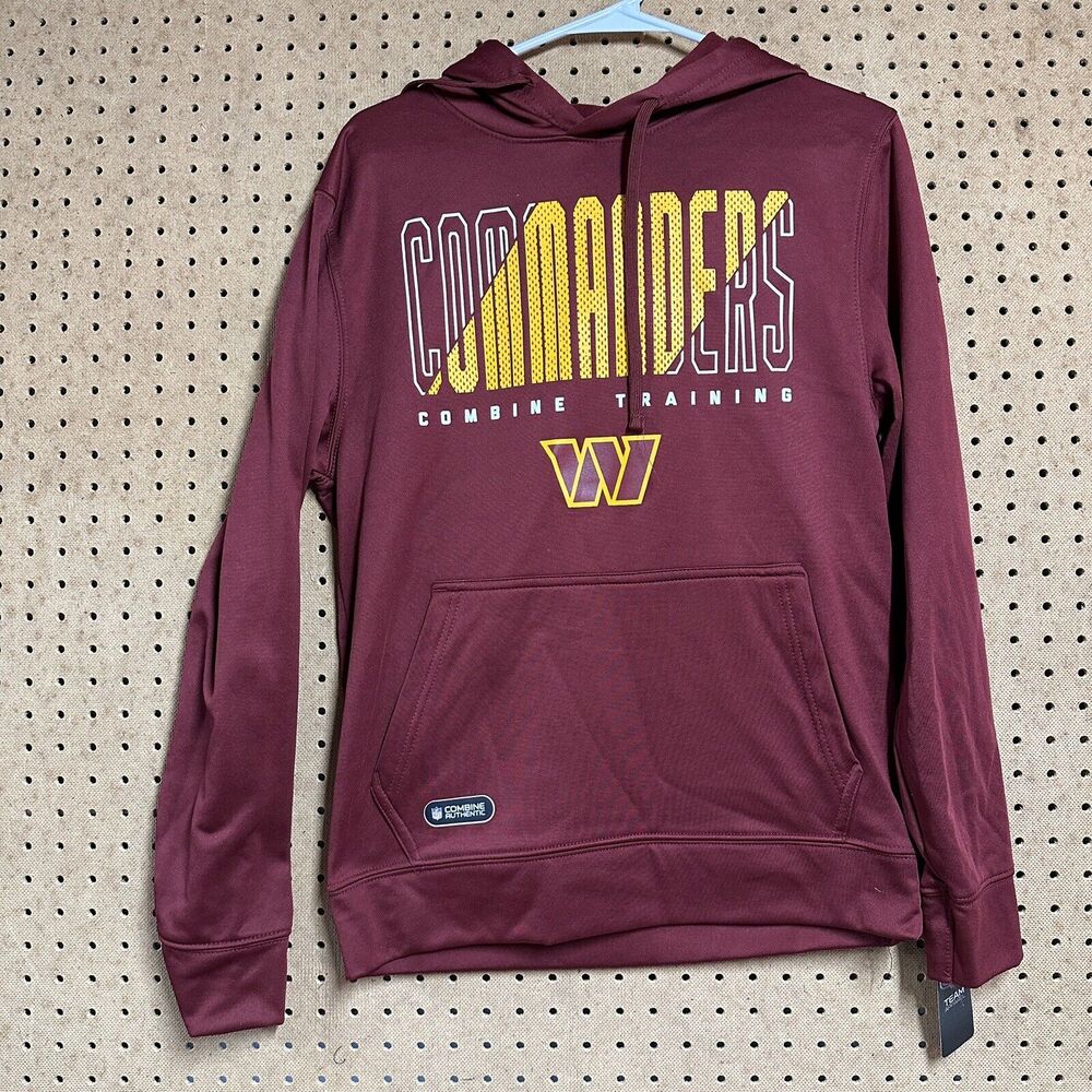 Washington Commanders NFL Burgundy Backfield Combine Authentic P.O. Hoodie Small